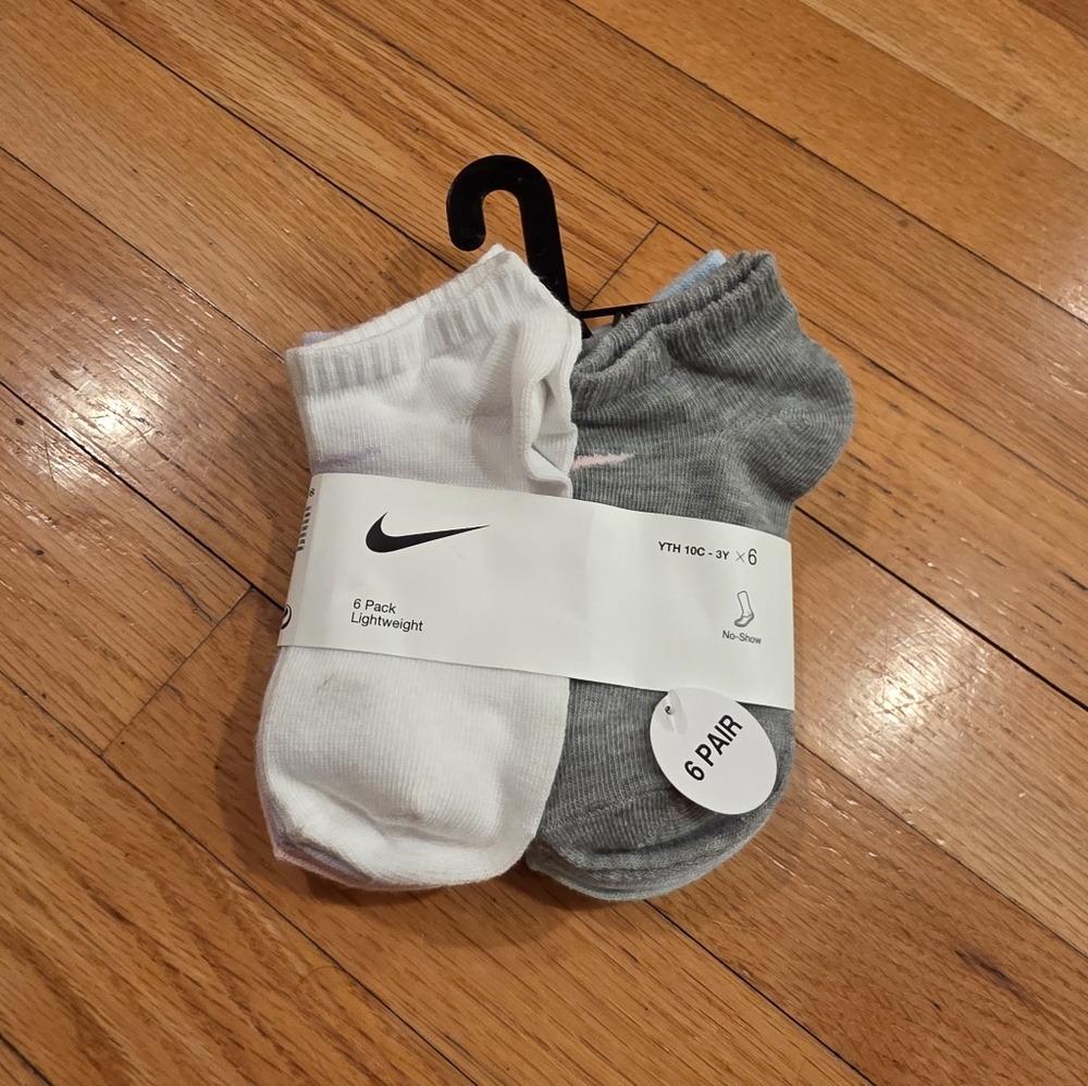 Nike Youth No Show Crew Sock Set